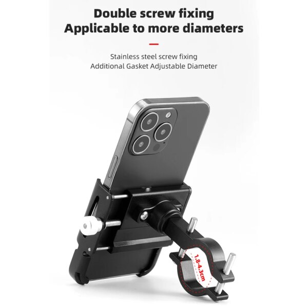 Bicycle Phone Holder 360° Rotation Aluminum Alloy MTB Bike Phone GPS Bracket Scooter Motorcycle Handlebar Mount Cell Phone Stand - Image 6