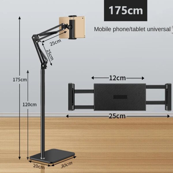 Metal Carbon Steel Cantilever Mobile Holder - Bedside Bed Stand For Lying Down Support Cell Phone Tablets IPad Bracket Grip - Image 5