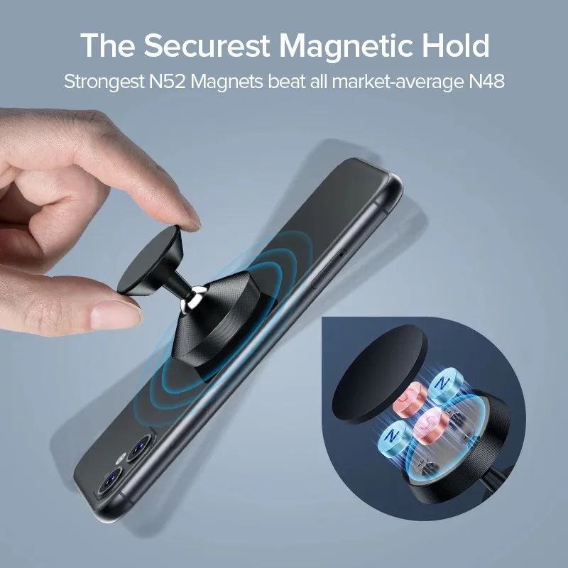 Magnetic Car Phone Holder Magnet Mount Bracket Stick on Car Dashboard Wall Mobile Cell Support in Car for iPhone Samsung Xiaomi