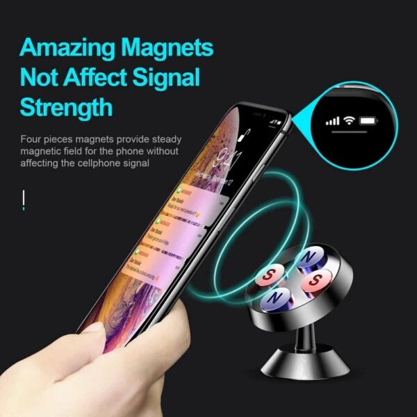 Magnetic Car Phone Holder Magnet Mount Bracket Stick on Car Dashboard Wall Mobile Cell Support in Car for iPhone Samsung Xiaomi - Image 4