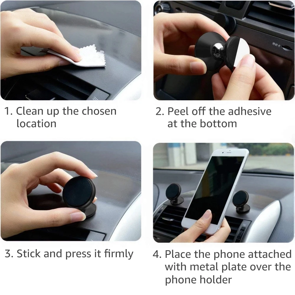 Magnetic Car Phone Holder Magnet Mount Bracket Stick on Car Dashboard Wall Mobile Cell Support in Car for iPhone Samsung Xiaomi