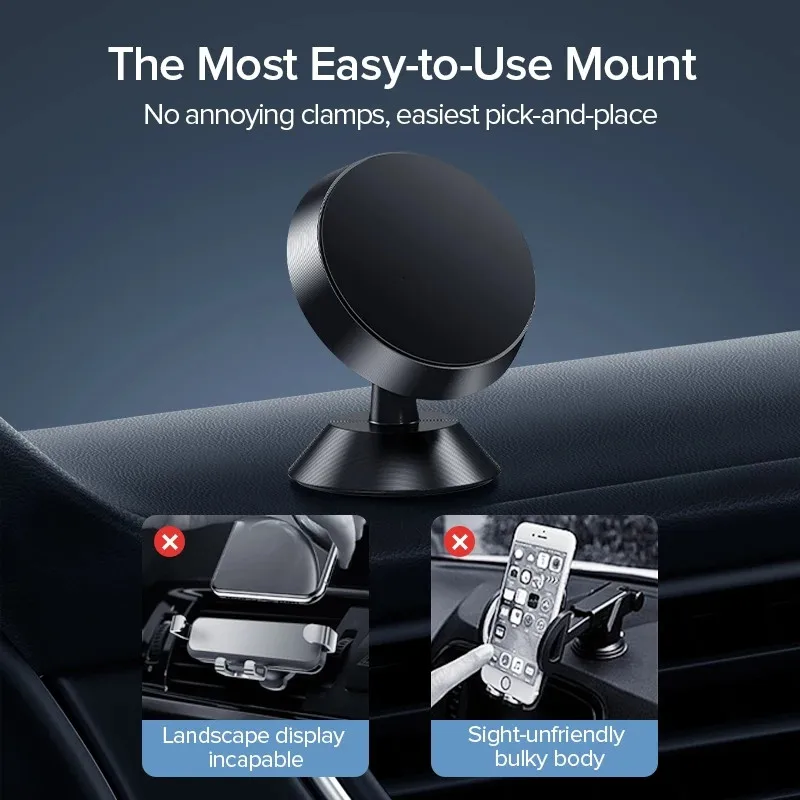 Magnetic Car Phone Holder Magnet Mount Bracket Stick on Car Dashboard Wall Mobile Cell Support in Car for iPhone Samsung Xiaomi