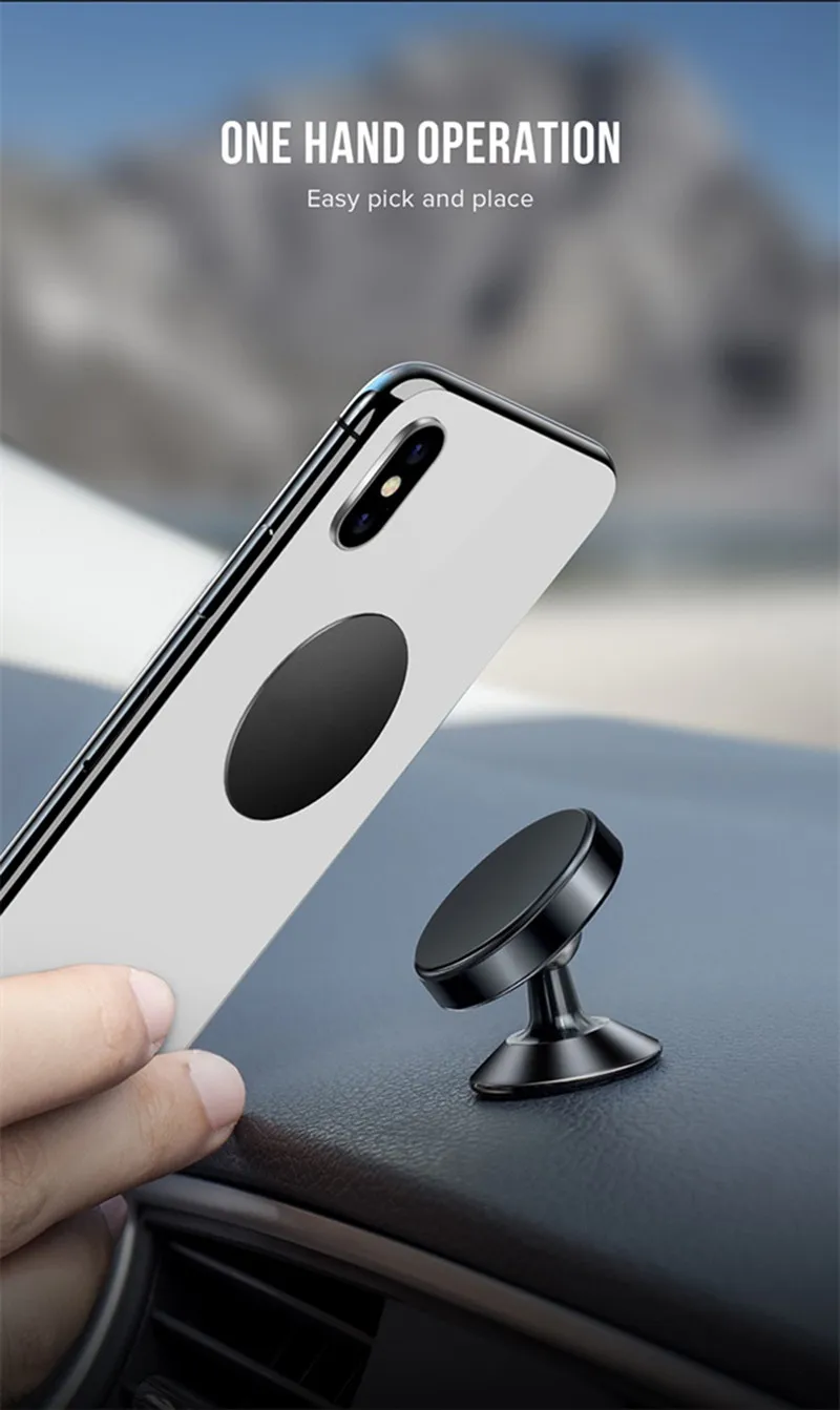 Magnetic Car Phone Holder Magnet Mount Bracket Stick on Car Dashboard Wall Mobile Cell Support in Car for iPhone Samsung Xiaomi