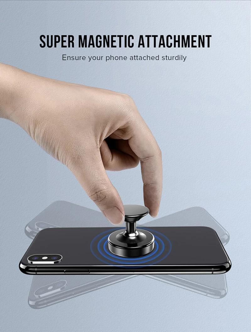 Magnetic Car Phone Holder Magnet Mount Bracket Stick on Car Dashboard Wall Mobile Cell Support in Car for iPhone Samsung Xiaomi