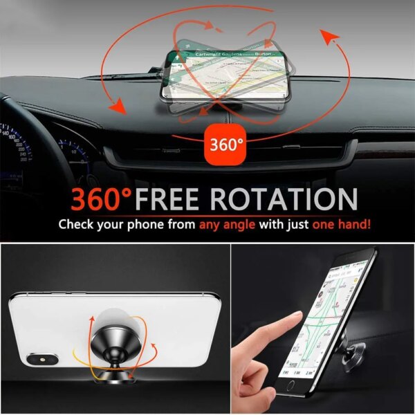 Magnetic Car Phone Holder Magnet Mount Bracket Stick on Car Dashboard Wall Mobile Cell Support in Car for iPhone Samsung Xiaomi - Image 5