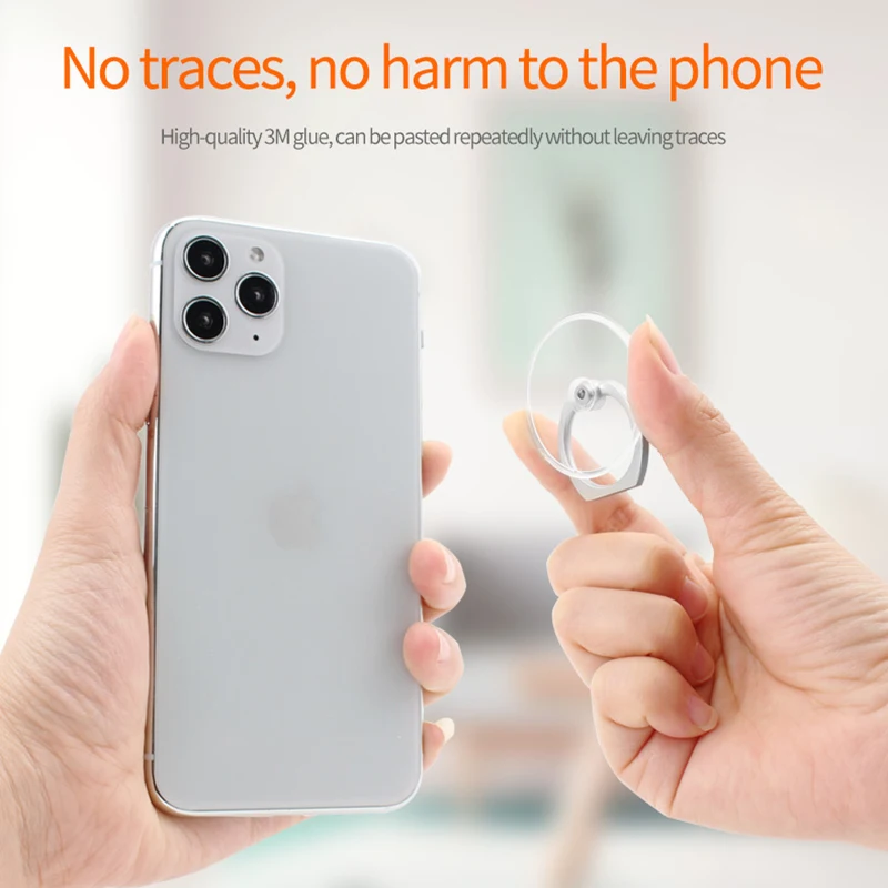 ​Universal Mobile Phone Holder Stand Finger Ring Magnetic For cute Cell Smart Phone Transparent holder for iphone 11 12 XS MAX