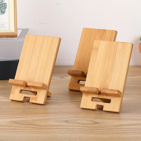 Wooden Desktop Phone Holder Lazy Phone Stand Smartphone Charging Stand Lazy Phone Bracket Mobilephone Support Tablet Stand - Image 5