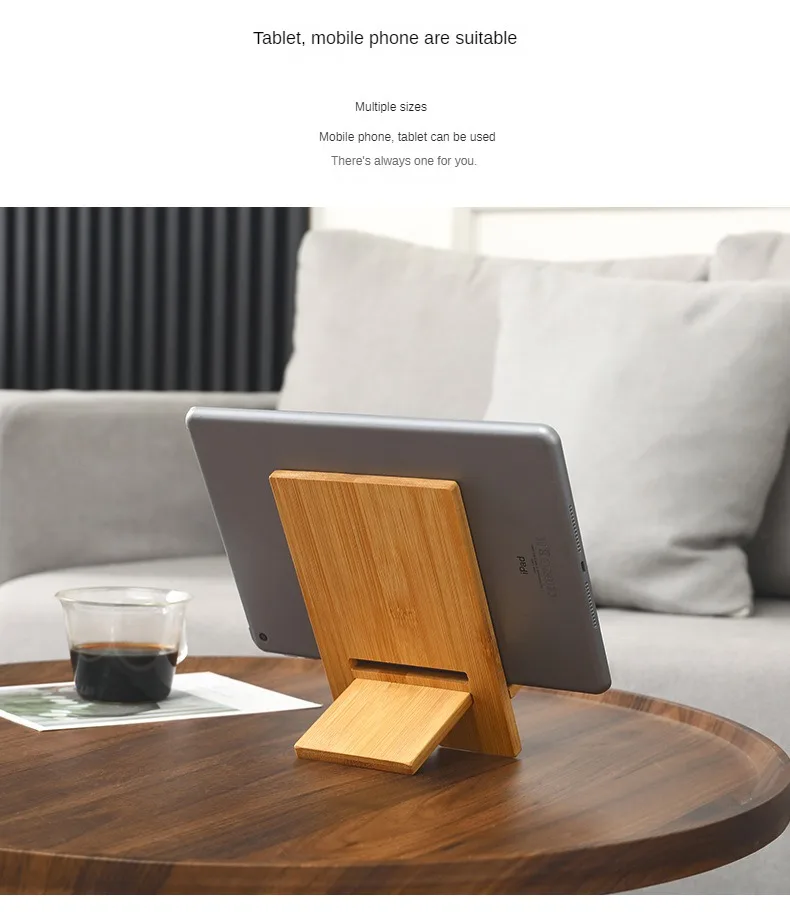 Wooden Desktop Phone Holder Lazy Phone Stand Smartphone Charging Stand Lazy Phone Bracket Mobilephone Support Tablet Stand