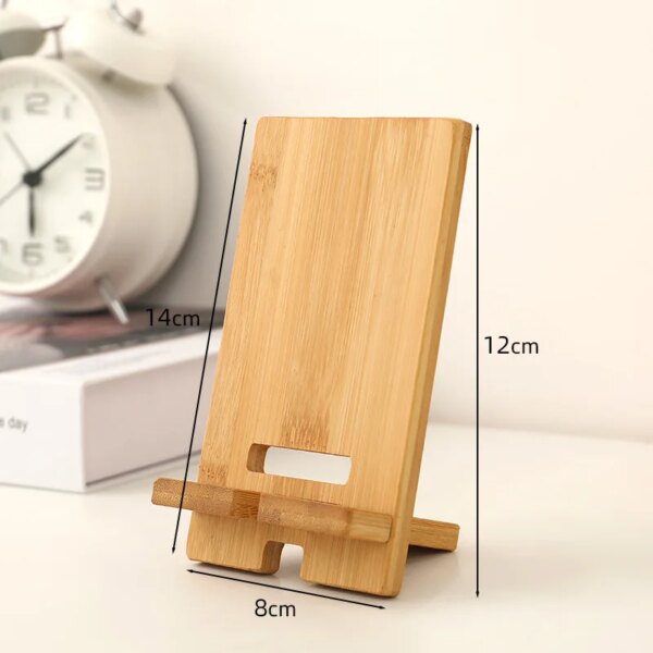 Wooden Desktop Phone Holder Lazy Phone Stand Smartphone Charging Stand Lazy Phone Bracket Mobilephone Support Tablet Stand - Image 4