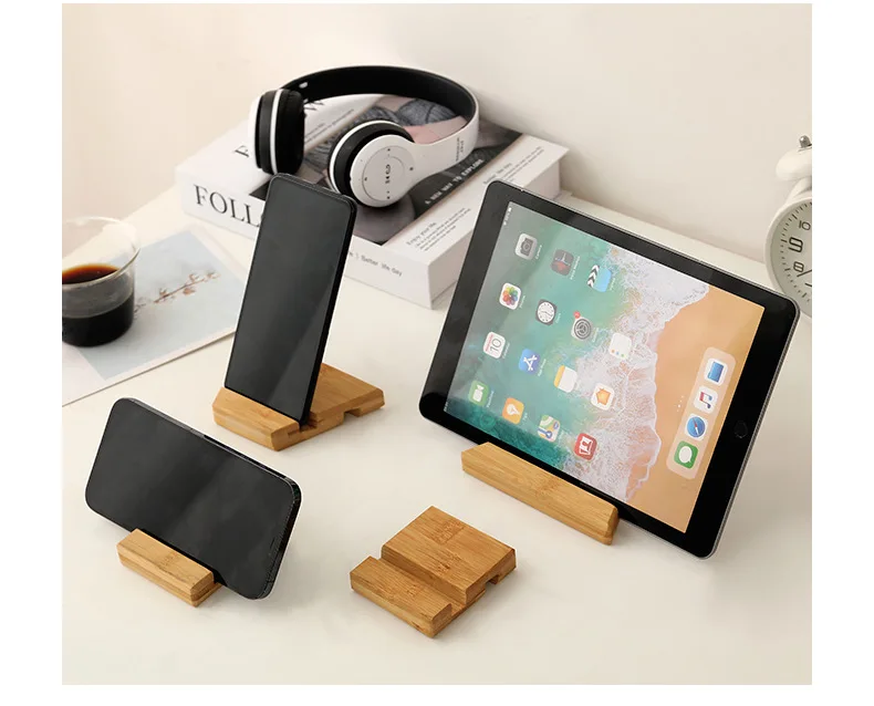 Wooden Desktop Phone Holder Lazy Phone Stand Smartphone Charging Stand Lazy Phone Bracket Mobilephone Support Tablet Stand