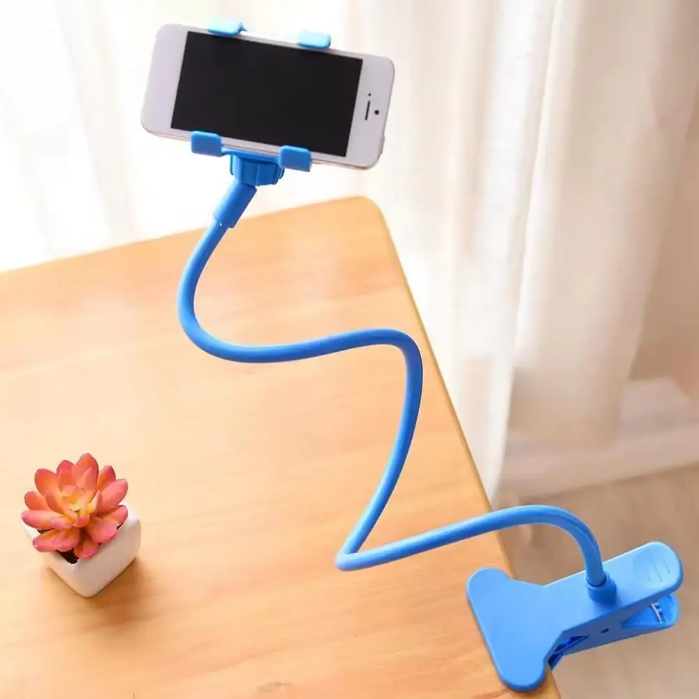 360 Universal Lazy Bracket Mobile Phone Holder Portable Flexible Bed Desktop Bracket Smartphones Table Clip Stand Base Support