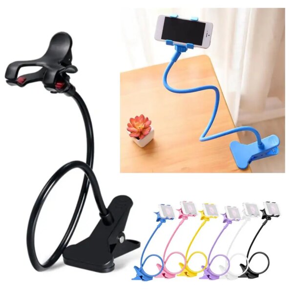 360 Universal Lazy Bracket Mobile Phone Holder Portable Flexible Bed Desktop Bracket Smartphones Table Clip Stand Base Support - Image 3