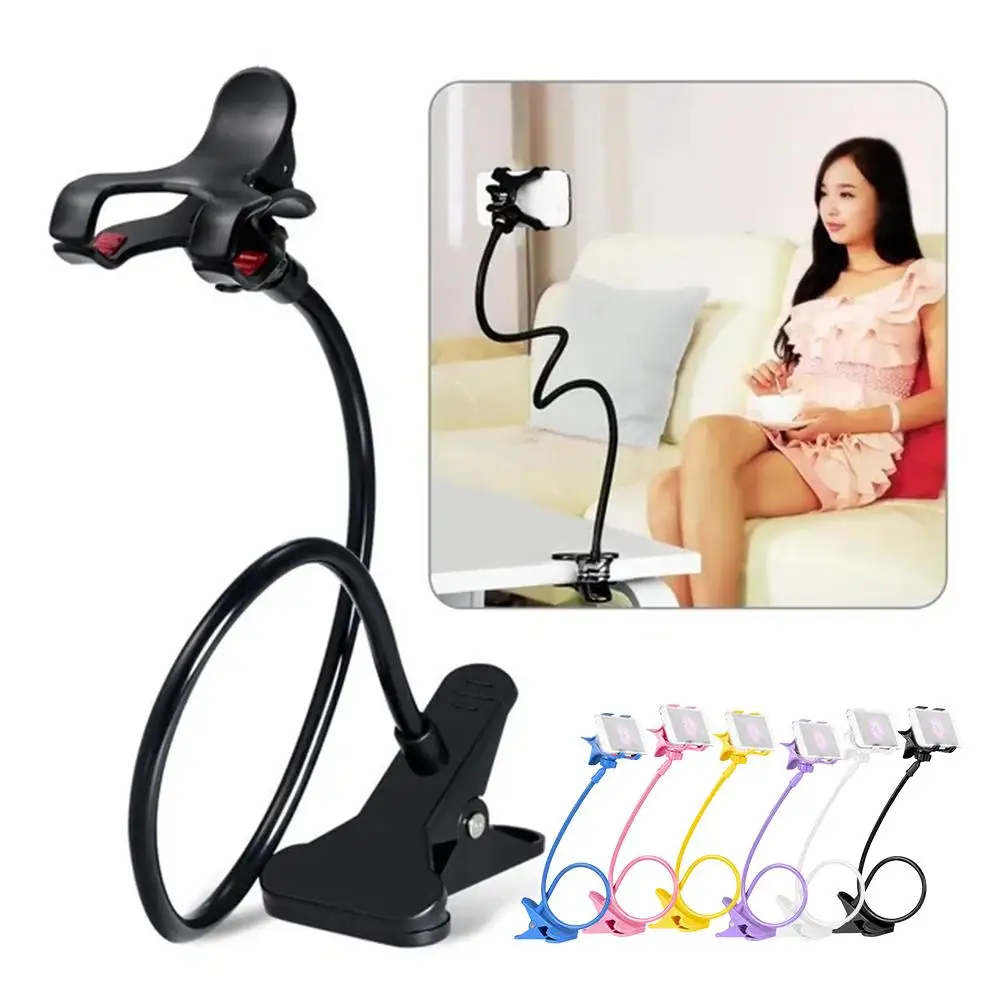 360 Universal Lazy Bracket Mobile Phone Holder Portable Flexible Bed Desktop Bracket Smartphones Table Clip Stand Base Support