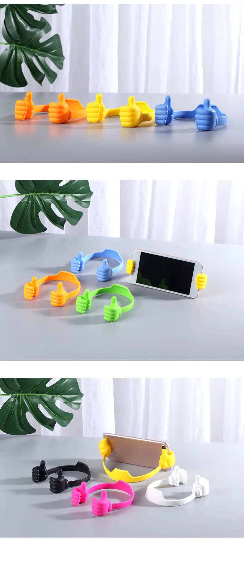 Thumbs-up Modeling Colorful Holder for Smart Phone Bracket Mobile Phones Stands Mount for IPhone for Samsung Tablet Desk Holders