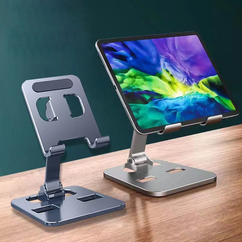 Universal All Aluminum Alloy Foldable Desk Phone Holder Mount Stand For Mobile Phone Holder For Tablet Desktop Metal Holder