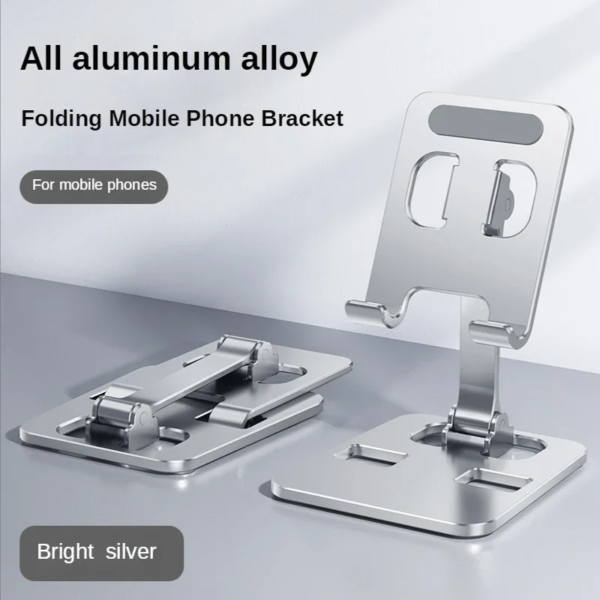 Universal All Aluminum Alloy Foldable Desk Phone Holder Mount Stand For Mobile Phone Holder For Tablet Desktop Metal Holder - Image 2