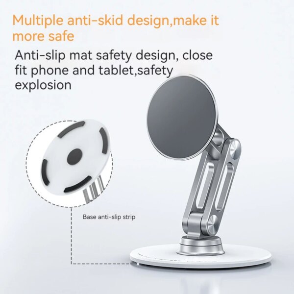 Desk Magnetic Cellphone Stand Metal Rotating Smartphone Holder Moible Phone Support Bracket for iPhone Samsung Xiaomi - Image 5