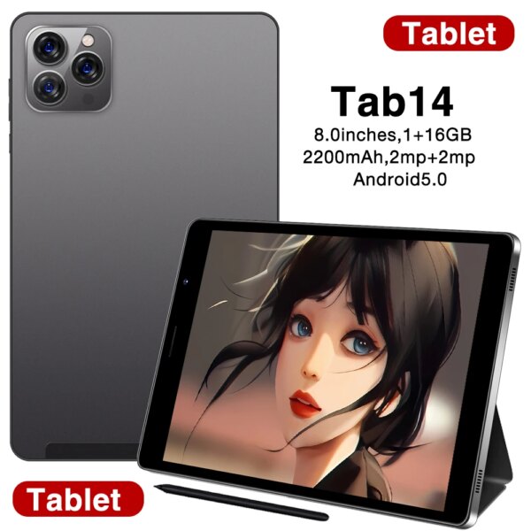 2024 Global Tab14 Pad PC 8.0inch Android13.0 16G+1TB 8800mAh Tablet 5G Dual SIM Card HD Tablet PC