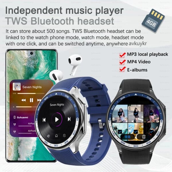 2024 New For OPPO Watch X Smart Watch 4G Memory Music Video Bluetooth Call IP68 Waterproof AMOLED Smartwatch For TWS Earphones ﻿ - Image 4