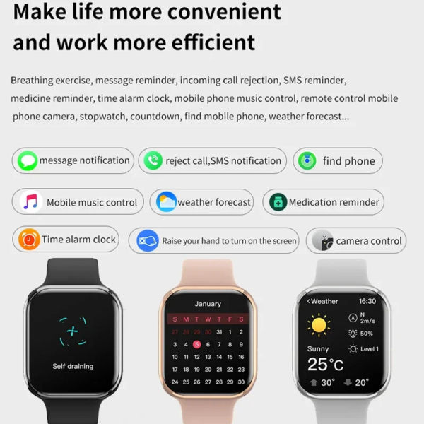 2024 AMOLED 2.05" HD Screen Smart Watch Women Series 8 Custom Dial 500+ Wireless Charging Men Smartwatch For Apple Watch IW9 IW8 - Image 6