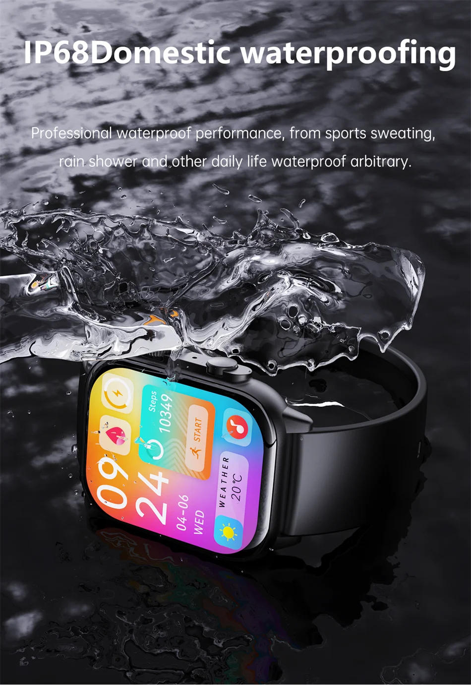 2024 New AMOLED Screen Ultra Smart Watch Always Show Time Bluetooth Call Series 8 High Refresh Rtae NFC Smartwatch Sport Watches