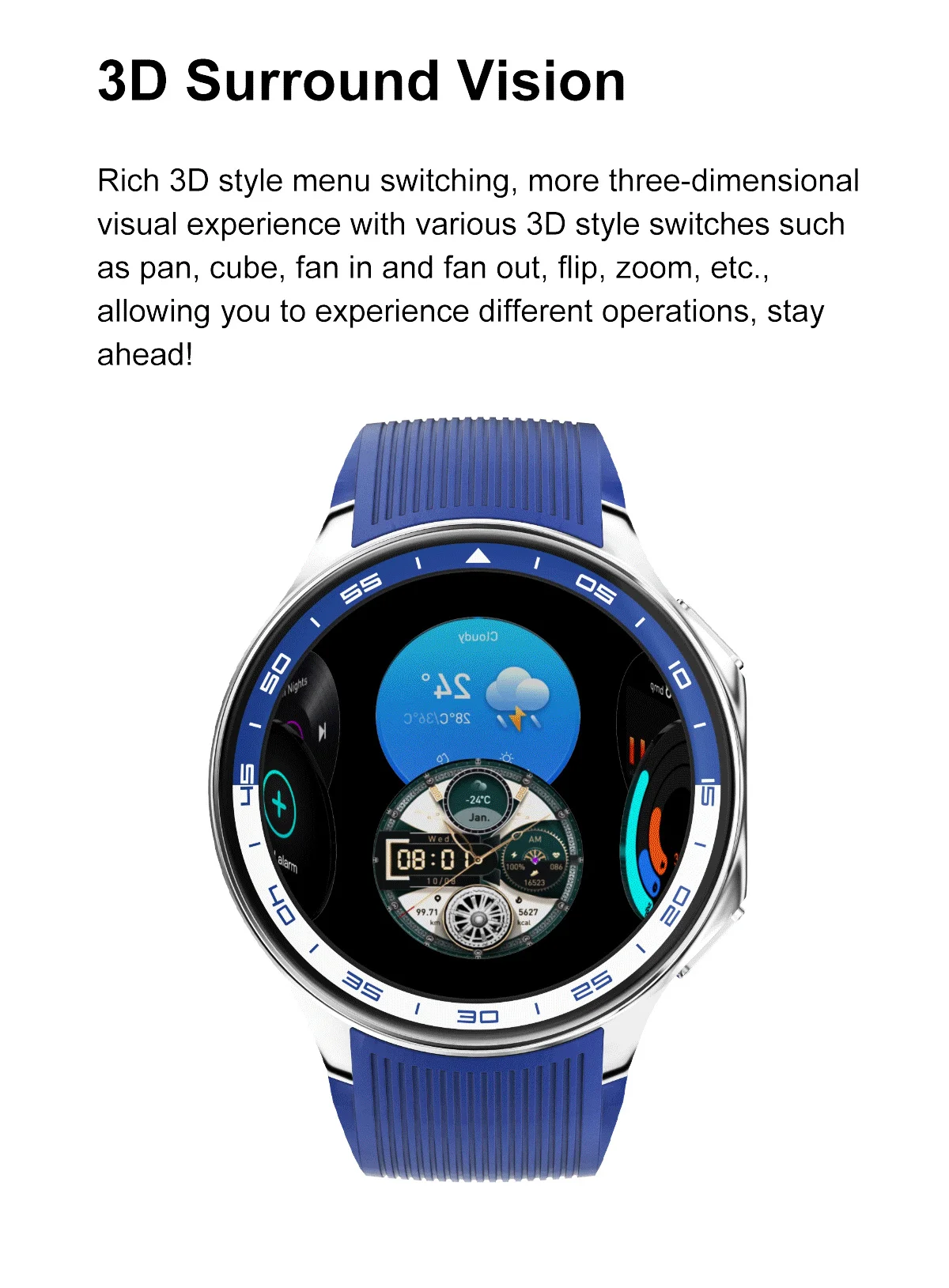 High-End Men Business Watch For Samsung OPPO Watch X 4G Large Memory Video playback Smartwatch Sport Fitness Waterproof Watches