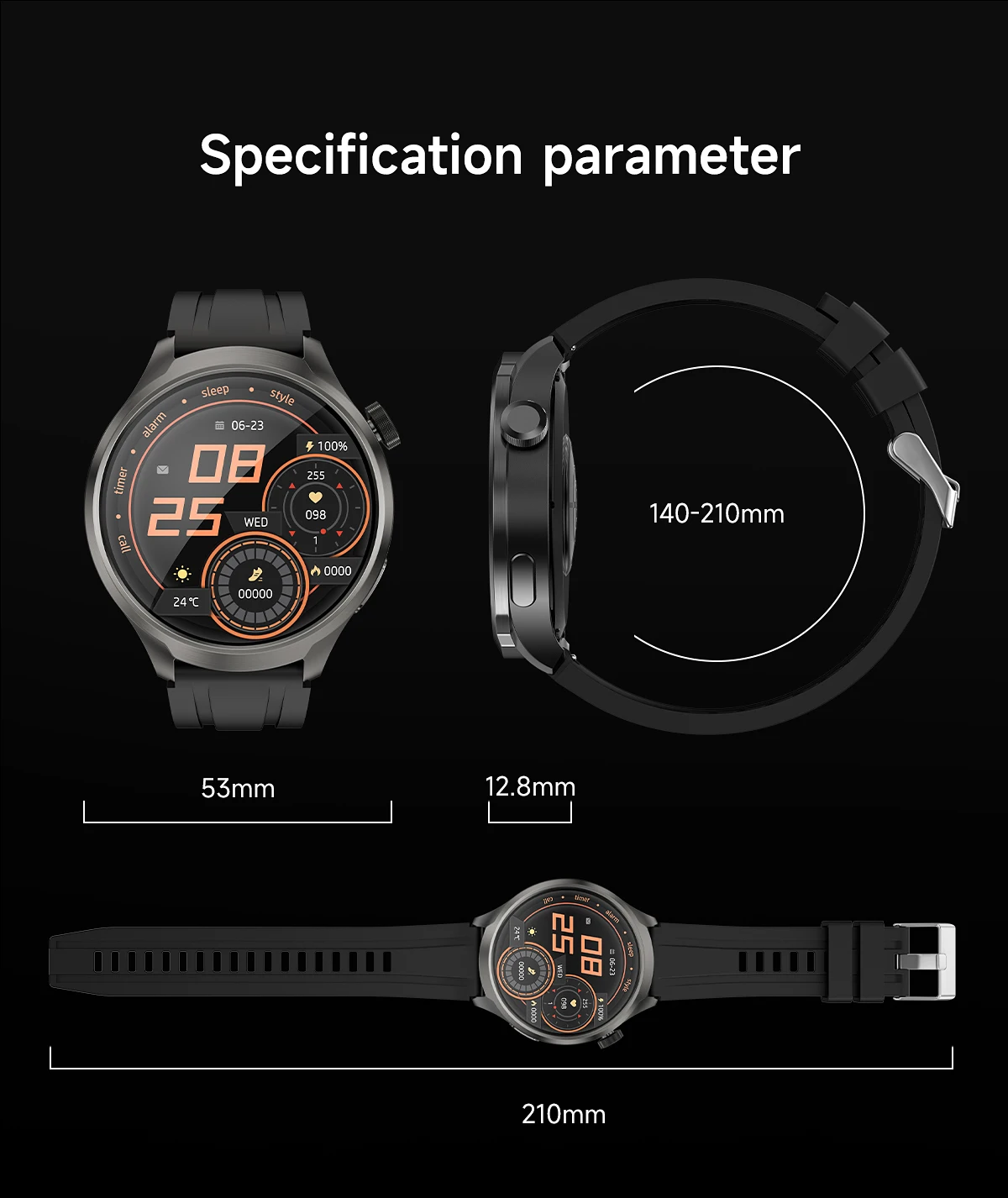 Original For HUAWEI Outdoor Sports Smart Watch Men AMOLED Screen NFC GPS Compass Heart rate Waterproof Bluetooth Call SmartWatch