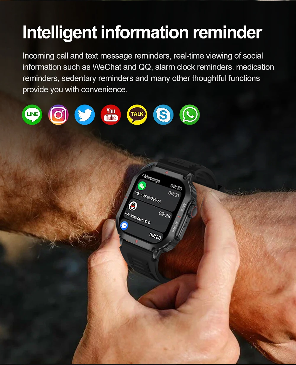 GPS Track Compass Smart Watch Men AMOLED Screen NFC Smartwatches Waterproof Outdoor Sports Fitness Watch Military Bluetooth Call