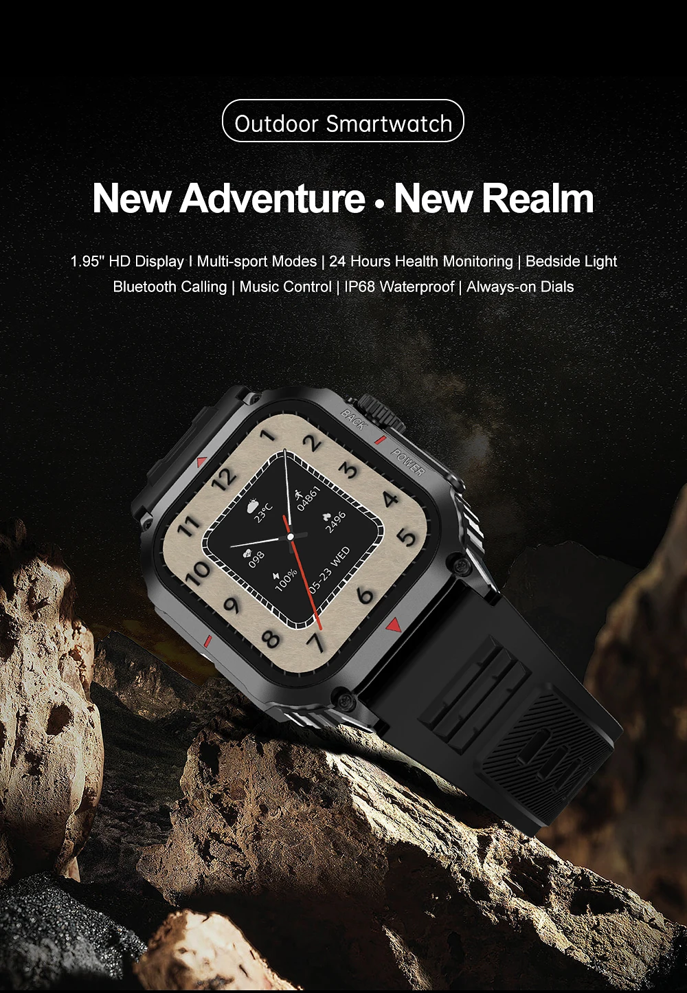 GPS Track Compass Smart Watch Men AMOLED Screen NFC Smartwatches Waterproof Outdoor Sports Fitness Watch Military Bluetooth Call