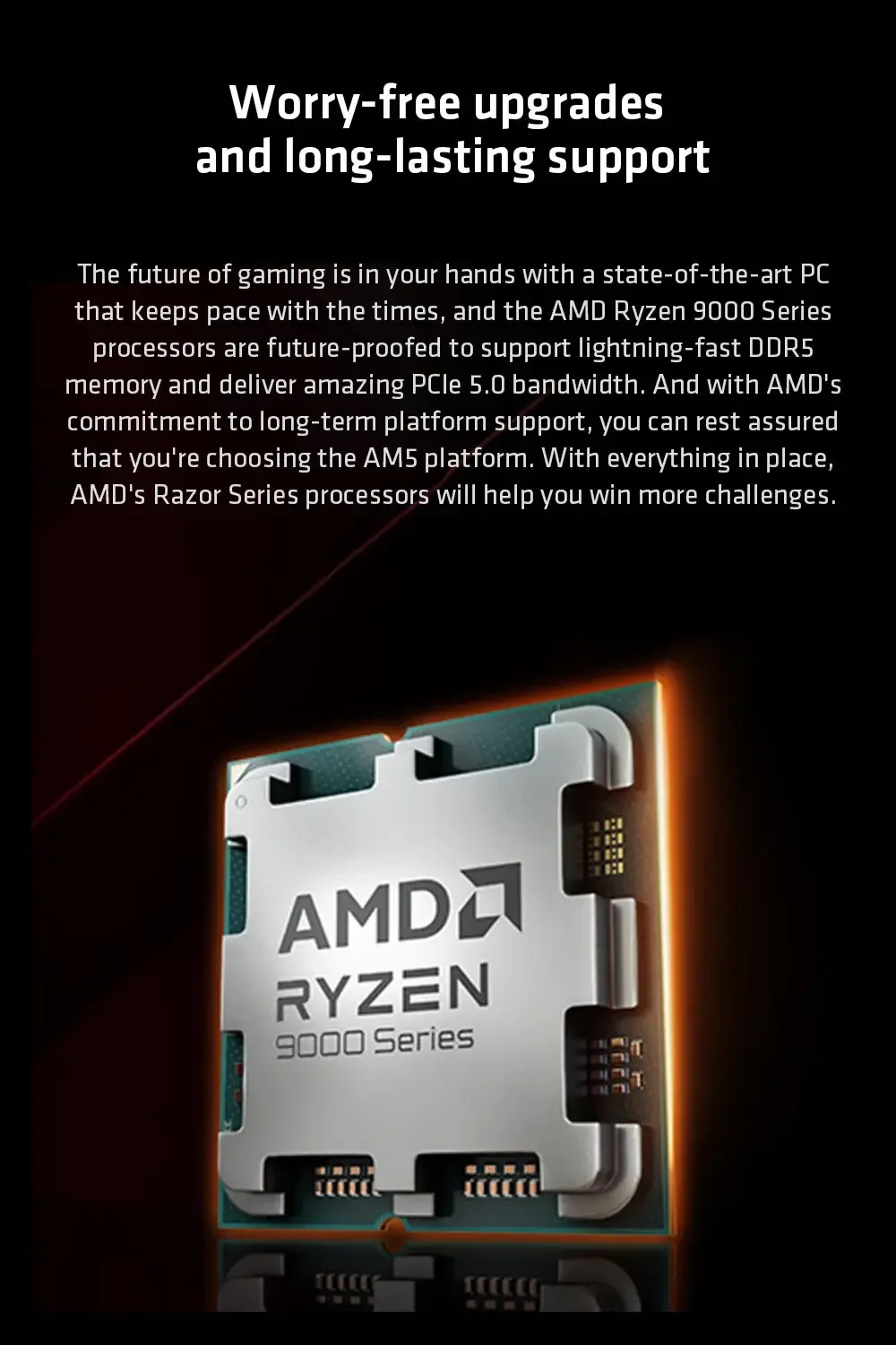 AMD Ryzen 5 9600X New Processor 5.4GHz 6-Core 12-Thread 38MB Game Cache 4NM TDP 65W Socket AM5 Gaming CPU Zen 5