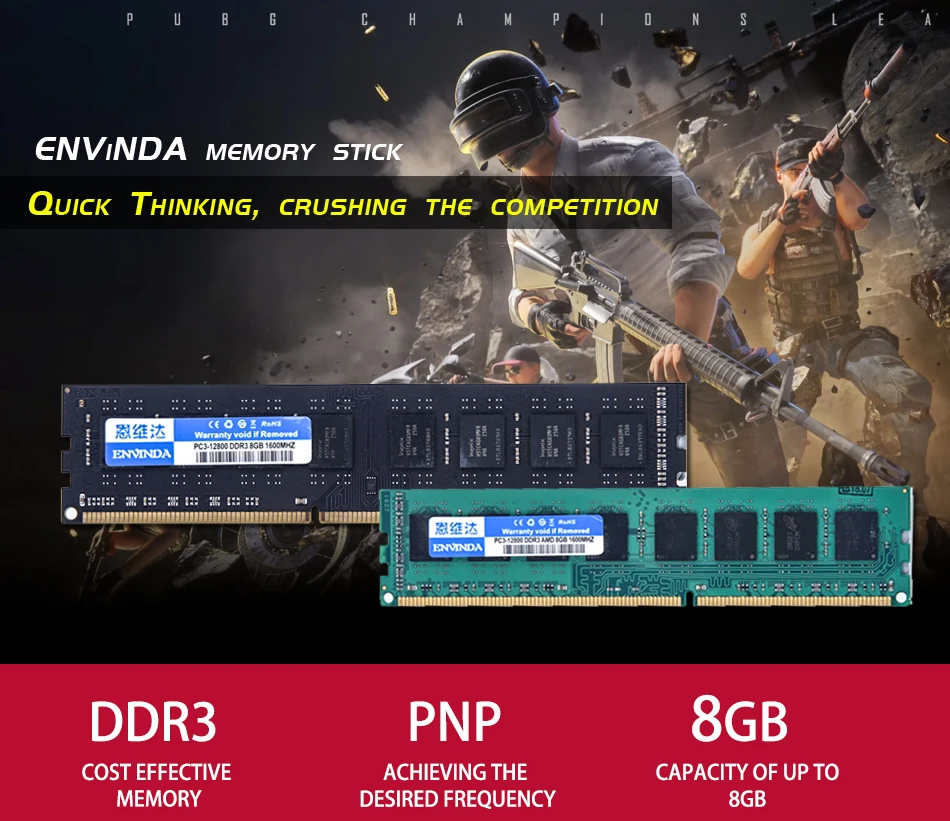 ENVINDA DDR4 RAM 8GX2 16GX2 3200MHz RGB RAM 32G 16G 64G Dual Channel DIMM Memoria Ram 1.35V DDR4 RGB RAM for Desktop