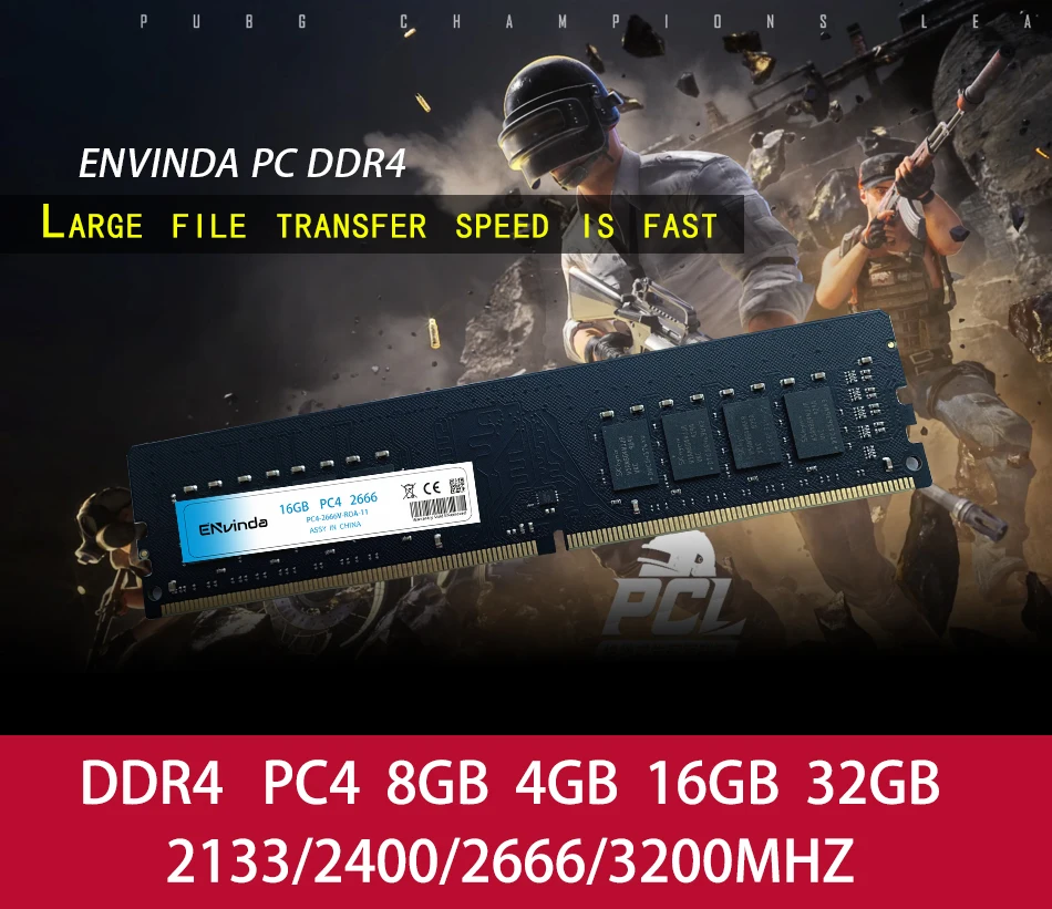 ENVINDA PC DDR3 DDR4 8GB 16GB Ram 1600 2666 3200 MHz Computer High Quality Memory Desktop Dimm Only Support PC AMD