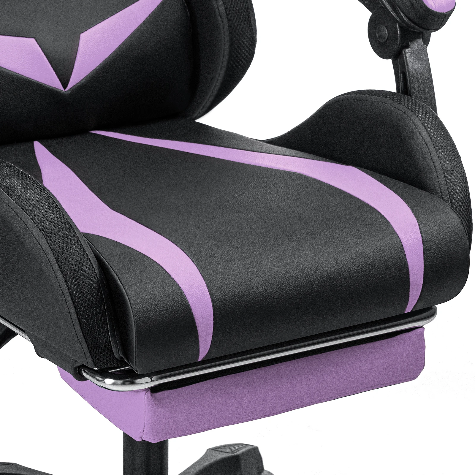 Gaming Chair with PVC Leather LED Light Massage Swivel Ergonomic Reclining Office Chair Height Adjustable Headrest Lumbar Suppor