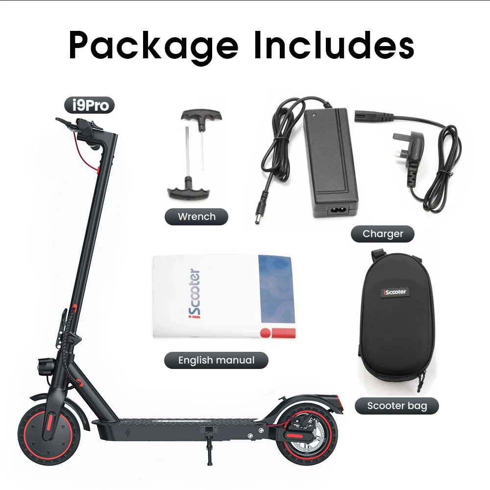 iScooter 8.5 inch Electric Scooter Adults i9Pro 7.5AH 350W Scooters Max Speed 30km/h e scooter Foldable Electric Kick Scooter