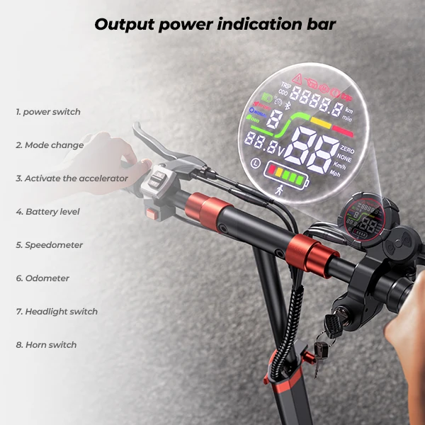 iScooter ix5s 1000W Powerful Electric Scooter 15AH Battery Adult Electric Scooter 45km/h Electric Kick Scooter