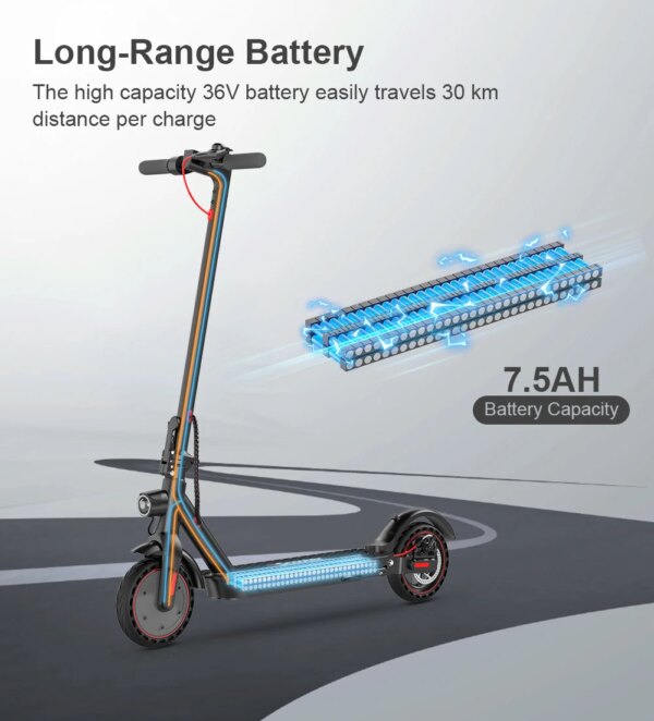 iScooter i9/i9pro Electric Scooter 7.5Ah Electric Kick Scooter 350W Foldable Scooter 30km/h Adult eScooter with APP - Image 4