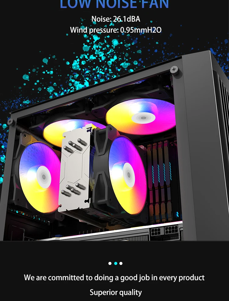 P16 RGB FAN Ventoinha 120mm Pc Computer Case Fan Rainbow Heatsink 4PIN 12cm White CPU Cooler Silent Fan Cooling Ventilador