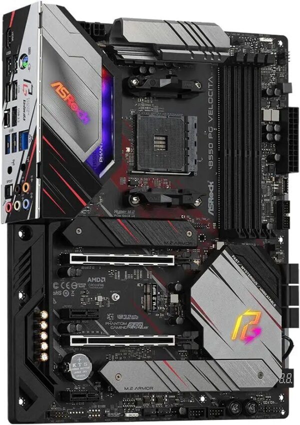 ASRock B550 PG VELOCITA B550 Motherboard Socket AM4 DDR4 128GB Supports Ryzen 7 5700X 5600 4600G 5500 ATX PCI-E 4.0 M.2 USB3.2 - Image 3