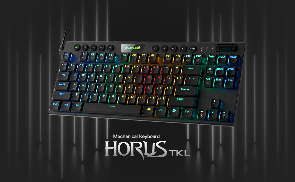 Redragon K622 Horus TKL RGB Mechanical Wired Gaming Low Profile Red Switch Keyboard