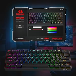 Redragon K530 Pro Draconic 60% Wireless RGB 3-Mode 61 Keys Gaming Hot-Swap Mechanical Keyboard