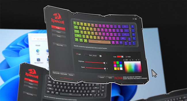 Redragon K709 65% Wired Gasket RGB 68 Keys Hot-Swap Mechanical 3-Layer Noise Dampening Gaming Keyboard