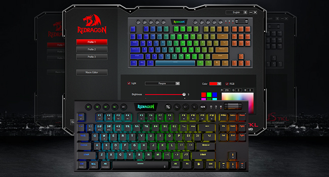 Redragon K621 Horus TKL Wireless RGB  Low Profile Mechanical Keyboard Wired 80% Ultra-Thin Bluetooth Red/Brown/Blue Switches